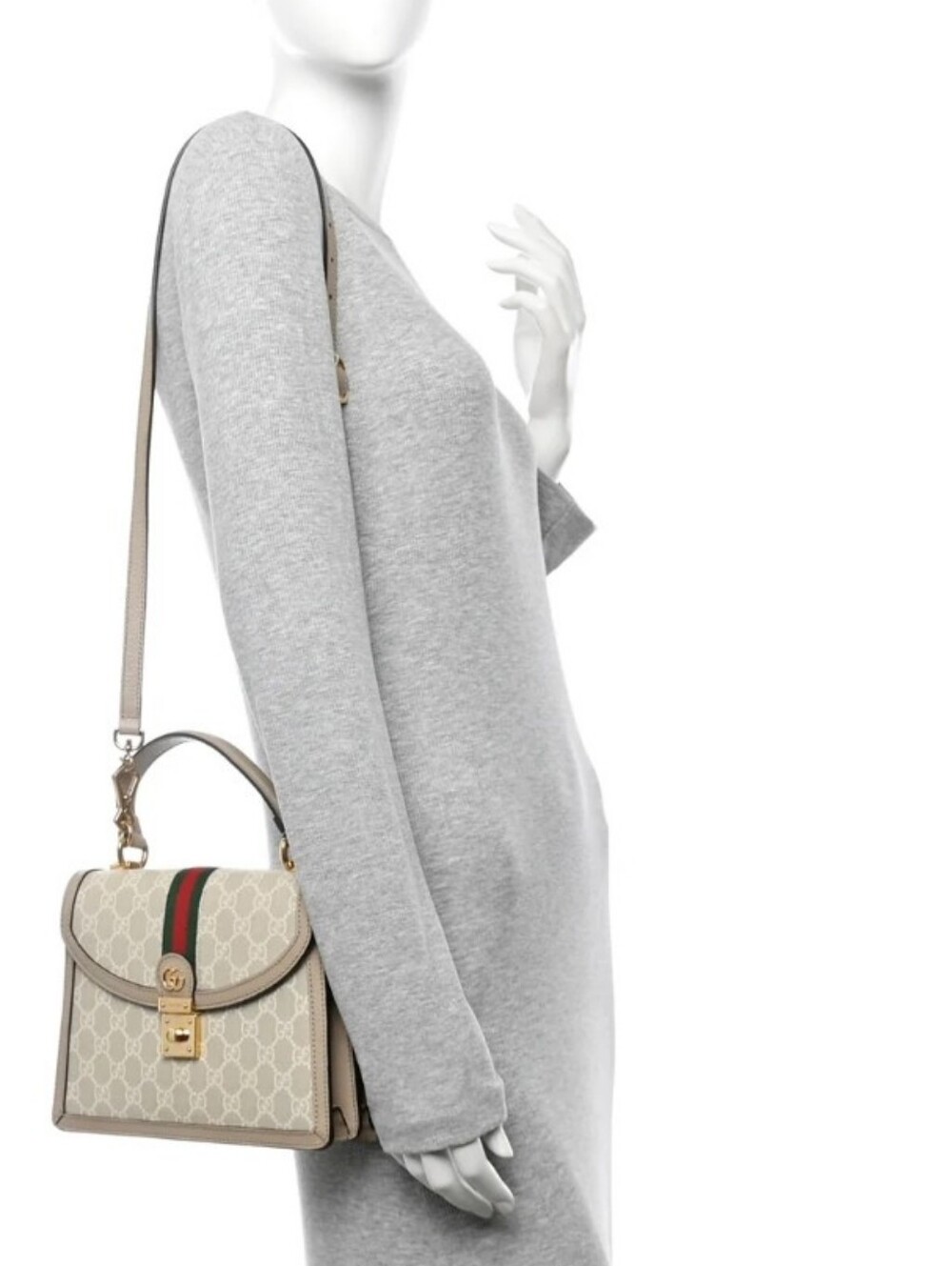 Supre Canvas Top Handle Bag with Web Stripe